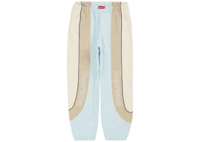 Pre-owned Supreme Men's  Track Paneled Sweatpant In Pale Blue