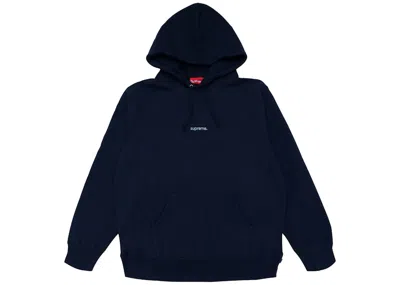 Pre-owned Supreme Men's  Trademark Hooded Sweatshirt In Navy Blue