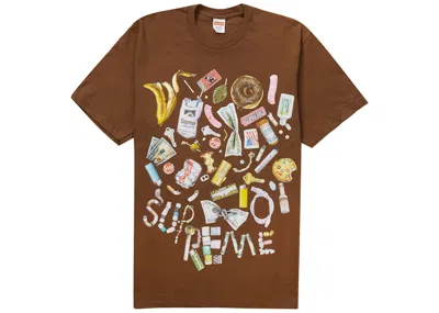 Pre-owned Supreme Men's  Trash Tee Shirt (ss23) In Brown