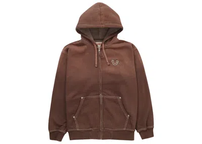 Pre-owned Supreme Men's  True Religion Zip Up Hooded Sweatshirt (fw22) In Brown