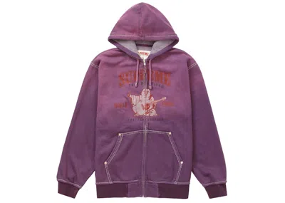 Pre-owned Supreme Men's  True Religion Zip Up Hooded Sweatshirt In Purple