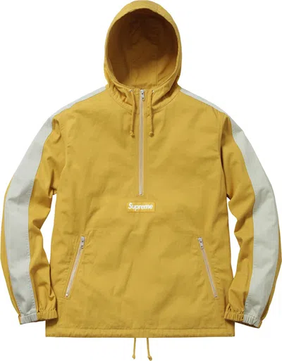 Pre-owned Supreme Men's  Twill Anorak Pullover In Yellow