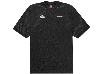 Pre-owned Supreme Men's  Umbro Jacquard Animal Print Soccer Jersey In Black