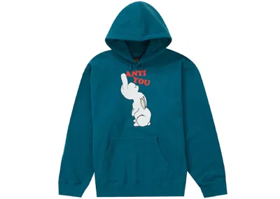 Pre-owned Supreme Men's  Undercover Anti You Hooded Sweatshirt In Marine Blue