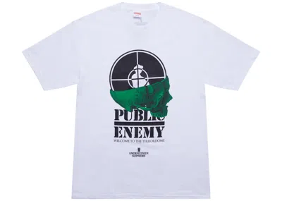 Pre-owned Supreme Men's  Undercover/public Enemy Terrordome Tee Shirt In White