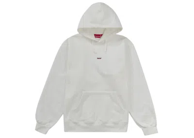 Pre-owned Supreme Men's  Underline Hooded Sweatshirt In White
