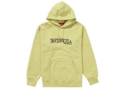Pre-owned Supreme Men's  Usa Hooded Sweatshirt In Light Sage In Green