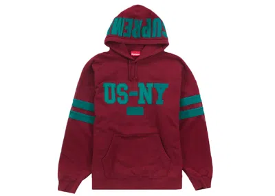 Pre-owned Supreme Men's  Usny Hooded Sweatshirt In Cardinal