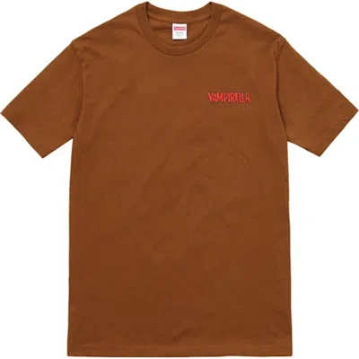 Pre-owned Supreme Men's  Vampirella Card Tee Shirt In Brown