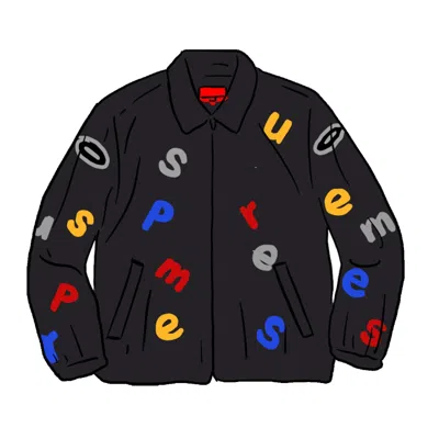 Pre-owned Supreme Men's  Vanson Leathers Letters Cordura Jacket In Black