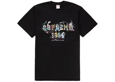 Pre-owned Supreme Men's  Varsity Tee Shirt In Black