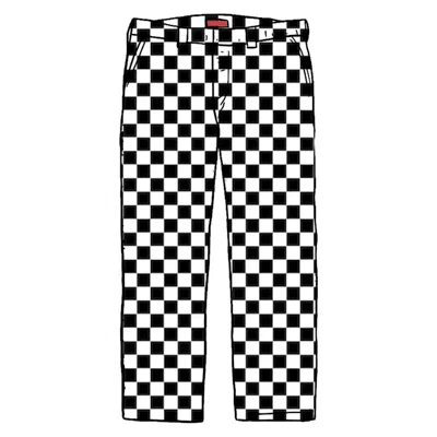 Pre-owned Supreme Men's  Velvet Trouser In Checkerboard In Multi