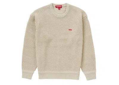 Pre-owned Supreme Men's  Waffle Small Box Sweater In Stone