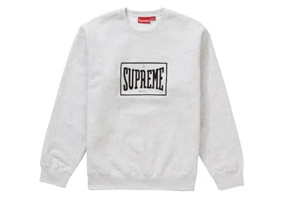 Pre-owned Supreme Men's  Warm Up Crewneck Sweatshirt In Ash Grey In Gray
