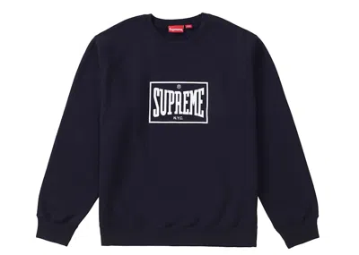 Pre-owned Supreme Men's  Warm Up Crewneck Sweatshirt In Black