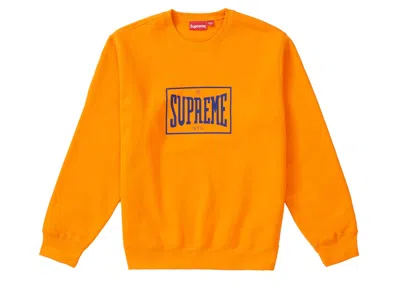 Pre-owned Supreme Men's  Warm Up Crewneck Sweatshirt In Orange