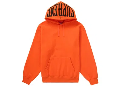 Pre-owned Supreme Men's  Warm Up Hooded Sweatshirt Ss24 In Bright Orange