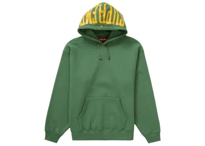 Pre-owned Supreme Men's  Warm Up Hooded Sweatshirt Ss24 In Dusty Green