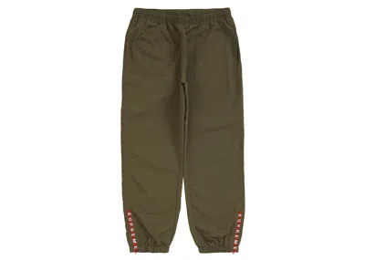 Pre-owned Supreme Men's  Warm Up Pant (fw21) In Olive In Green