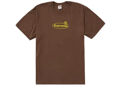 Pre-owned Supreme Men's  Warning Tee Shirt In Brown