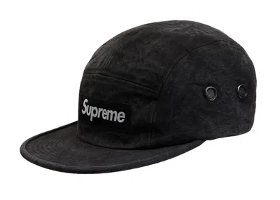 Pre-owned Supreme Men's  Washed Canvas Camp Cap (fw19) In Black