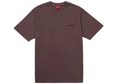 Pre-owned Supreme Men's  Washed Short Sleeve Tee Shirt In Brown