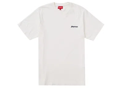 Pre-owned Supreme Men's  Washed Short Sleeve Tee Shirt In White