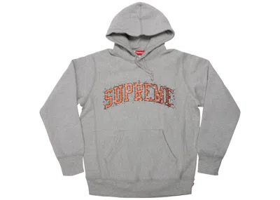 Pre-owned Supreme Men's  Water Arc Hooded Sweatshirt In Heather Grey In Gray