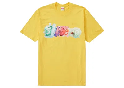 Pre-owned Supreme Men's  Watercolor Tee Shirt In Yellow