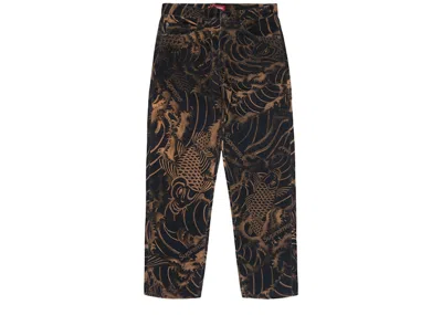 Pre-owned Supreme Men's  Waves Regular Jean In Black