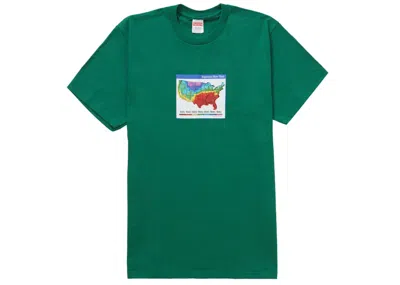 Pre-owned Supreme Men's  Weather Tee Shirt In Pine