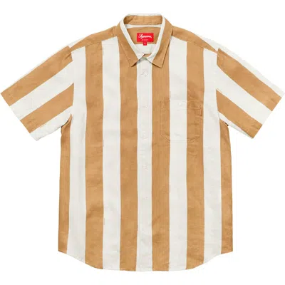 Pre-owned Supreme Men's  Wide Stripe Shirt In Brown