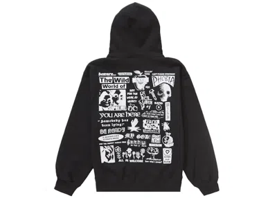 Pre-owned Supreme Men's  Wild Embroidered Hooded Sweatshirt In Black