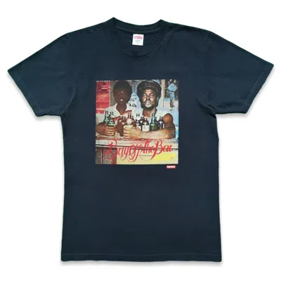 Pre-owned Supreme Men's  Wilfred Limonius Buy Off The Bar Tee Shirt In Navy Blue