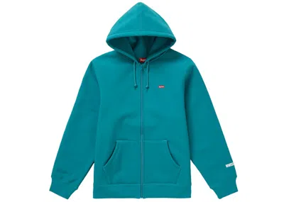 Pre-owned Supreme Men's  Windstopper Zip Up Hooded Sweatshirt (fw19) In Teal