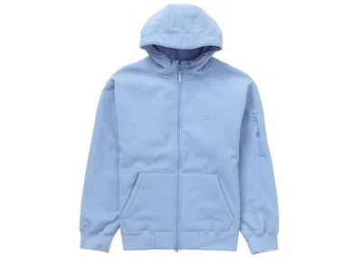 Pre-owned Supreme Men's  Windstopper Zip Up Hooded Sweatshirt (fw23) In Light Blue