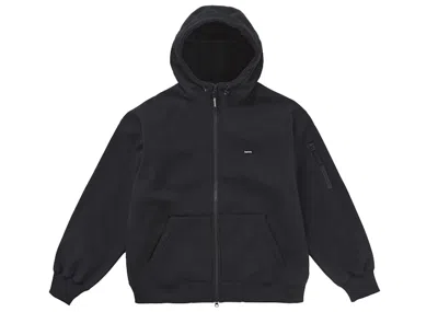 Pre-owned Supreme Men's  Windstopper Zip Up Hooded Sweatshirt (fw24) In Black