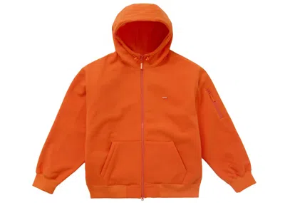 Pre-owned Supreme Men's  Windstopper Zip Up Hooded Sweatshirt (fw24) In Orange