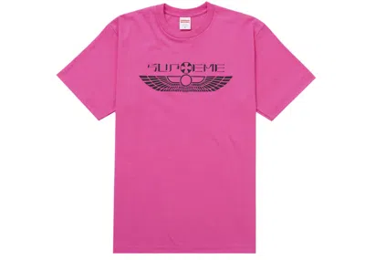 Pre-owned Supreme Men's  Wings Tee Shirt In Fuchsia In Pink
