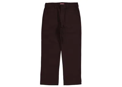 Pre-owned Supreme Men's  Work Pant In Burgundy