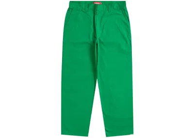 Pre-owned Supreme Men's  Work Pant (ss23) In Green