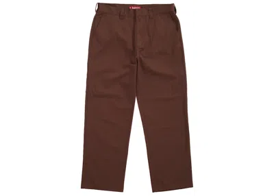 Pre-owned Supreme Men's  Work Pant (ss24) In Brown