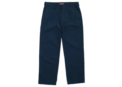Pre-owned Supreme Men's  Work Pant (ss24) Navy In Light Navy Blue