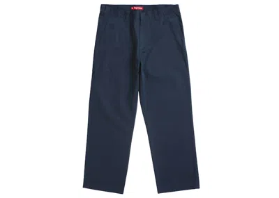 Pre-owned Supreme Men's  Work Pant (ss25) In Navy Blue