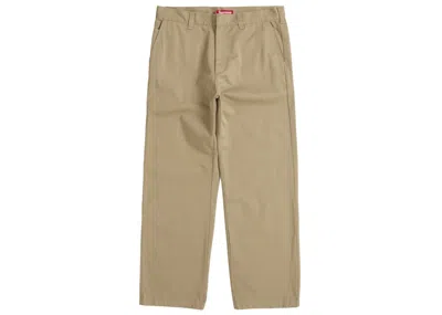 Pre-owned Supreme Men's  Work Pant (ss25) In Tan