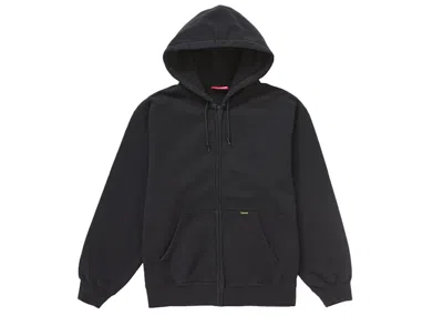 Pre-owned Supreme Men's  Work Zip Up Hooded Sweatshirt In Black