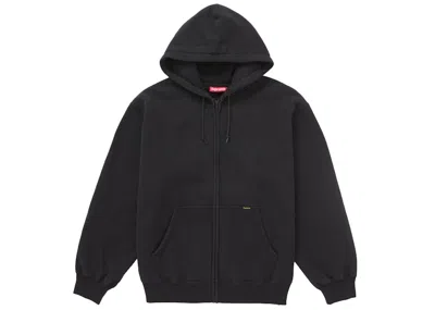 Pre-owned Supreme Men's  Work Zip Up Hooded Sweatshirt (ss25) In Black