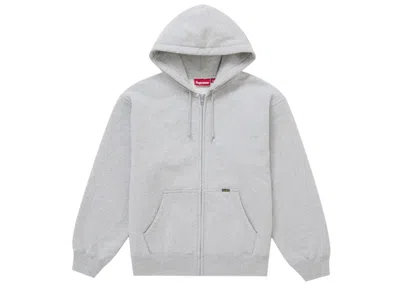 Pre-owned Supreme Men's  Work Zip Up Hooded Sweatshirt (ss25) In Heather Grey