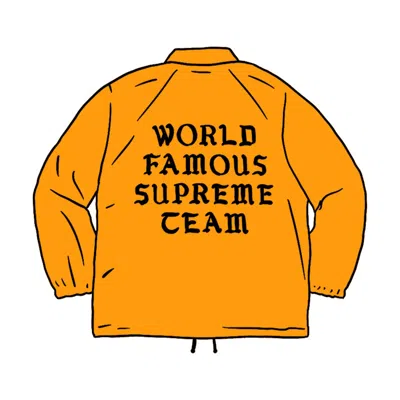 Pre-owned Supreme Men's  World Famous Coaches Jacket In Light Orange