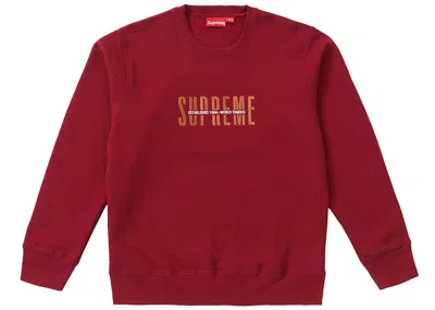 Pre-owned Supreme Men's  World Famous Crewneck Sweatshirt In Cardinal
